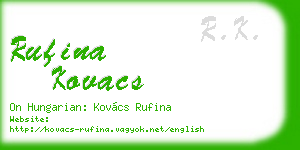 rufina kovacs business card